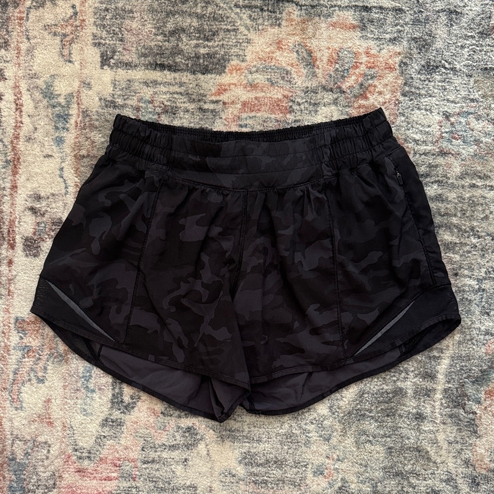 lululemon athletica Black Camo Athletic Shorts